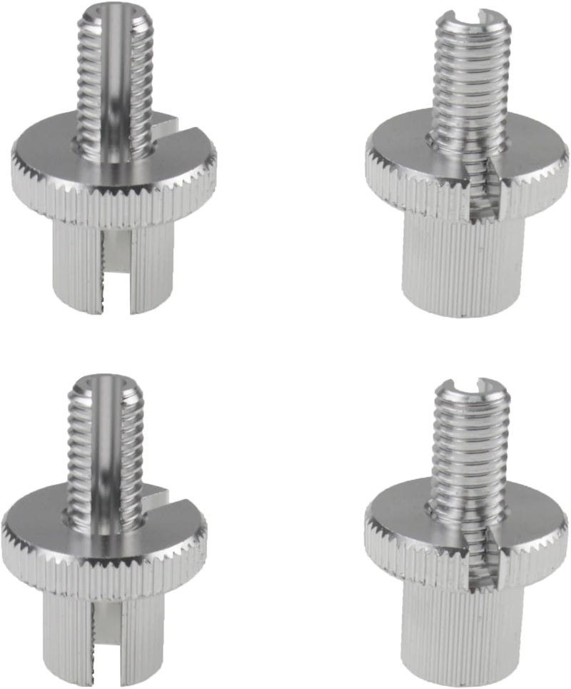 Nihfien 4 PCS M10 Clutch Brake Cable Adjuster Screw,Universal Brake Clutch Cable Line Adjuster Screw Adjusting Nut Bolt with Slotted 10MM for Motorcycle Motorbike Moped Scooter Dirt Bike-Silver - Image 1